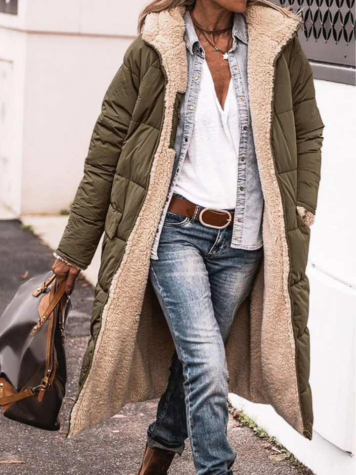 Manteau long réversible Avery