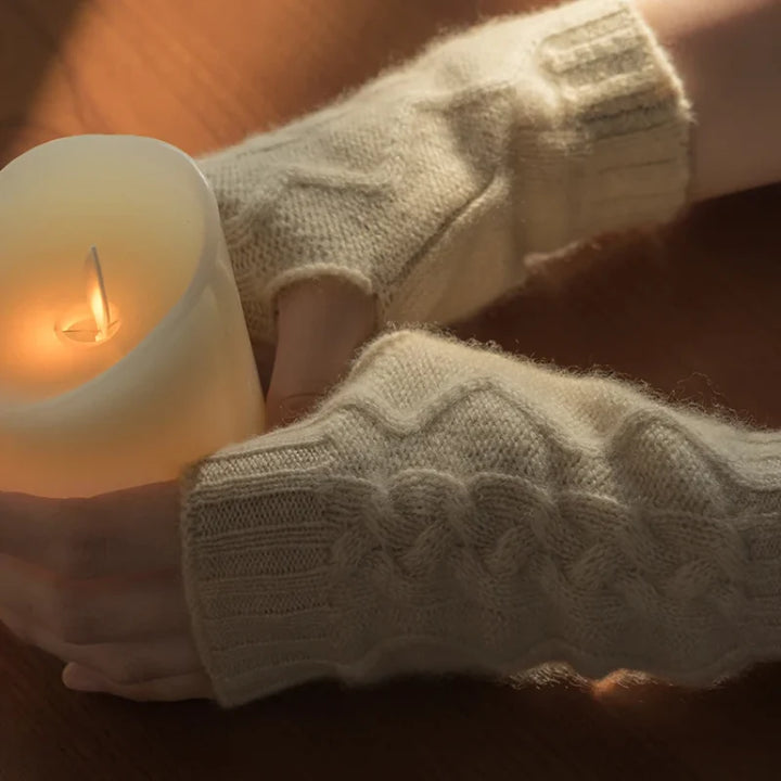 Gants sans doigts en cachemire de chèvre 100%