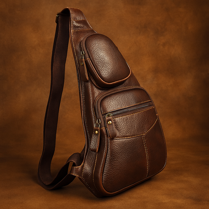 Zachary - Sac bandoulière en cuir vintage pour hommes