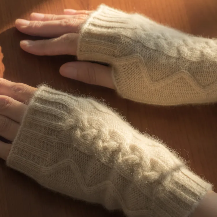 Gants sans doigts en cachemire de chèvre 100%