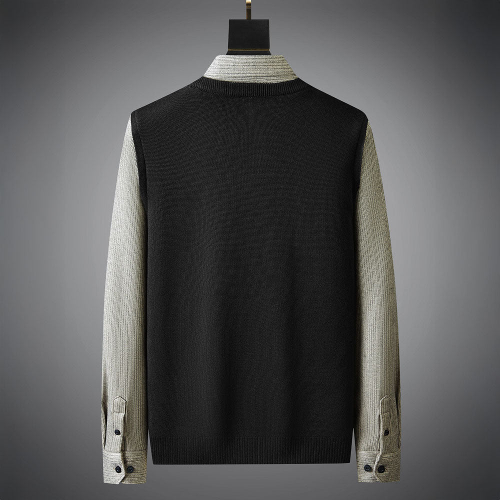 Chemise en Laine Bicolore Edgar