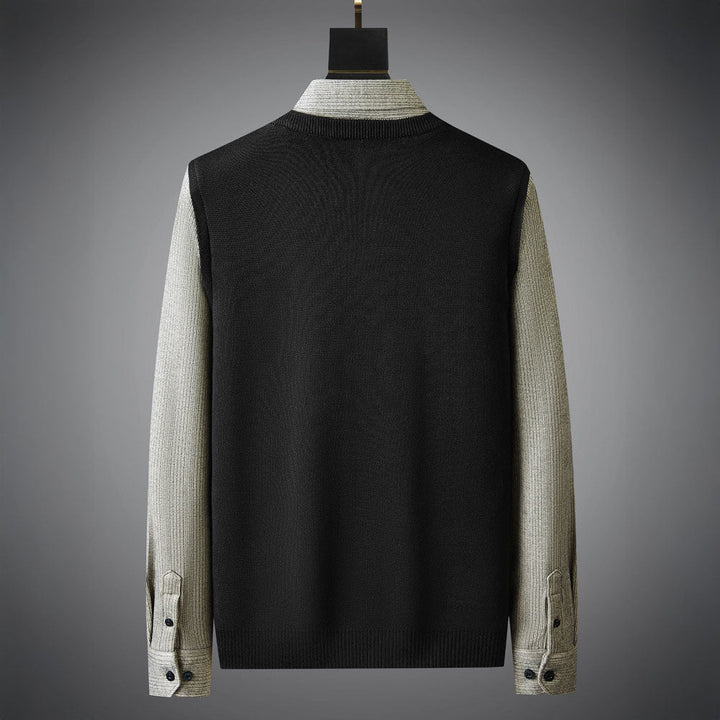 Chemise en Laine Bicolore Edgar