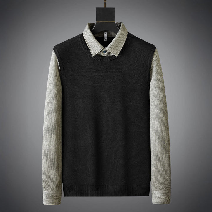 Chemise en Laine Bicolore Edgar