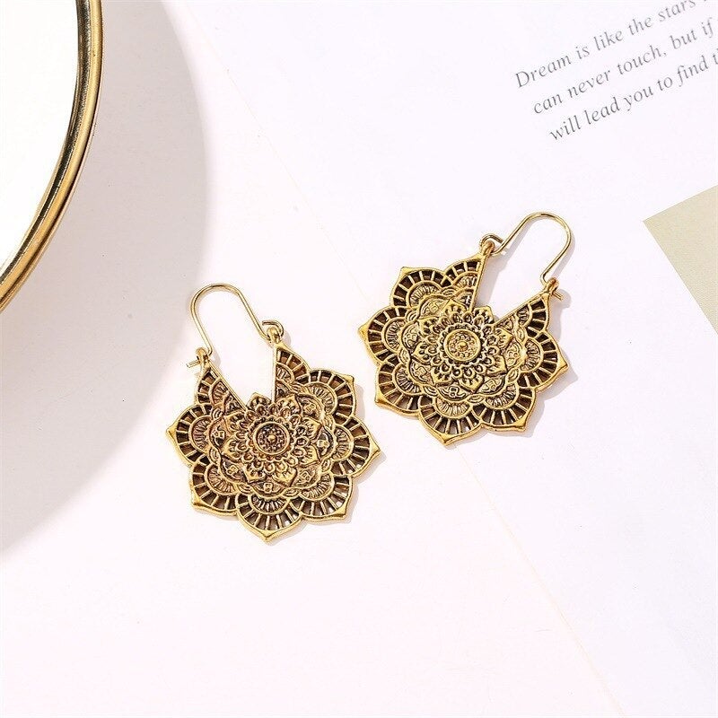 Anaya - Boucles d’oreilles lotus mandala