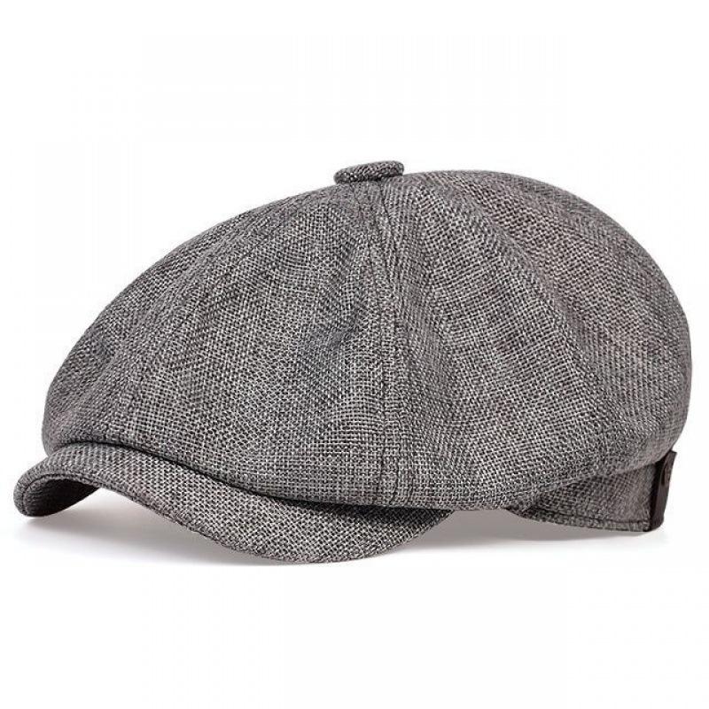 Adrien – Casquette newsboy en lin