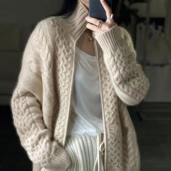 Veste zippée en cachemire Elowen