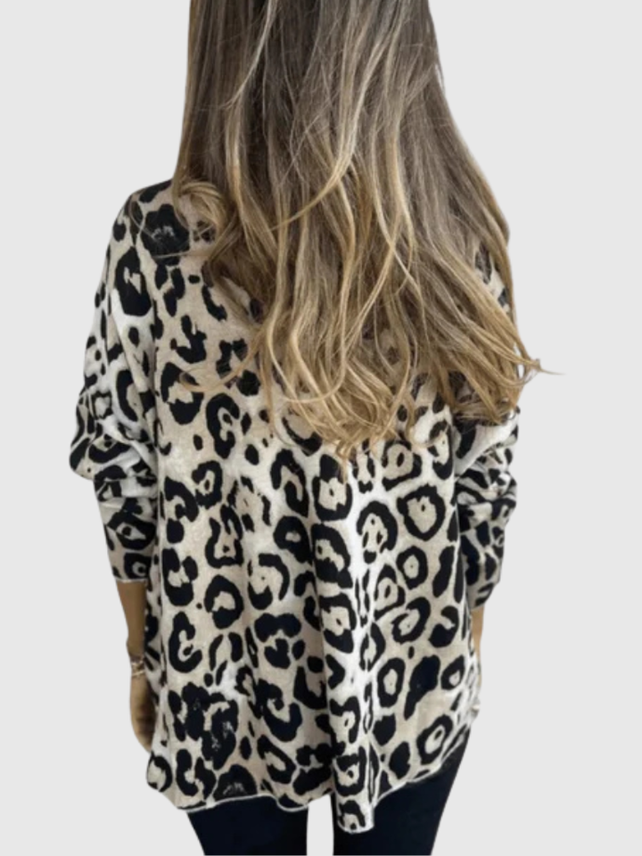 Haut élégant à imprimé léopard AIRA