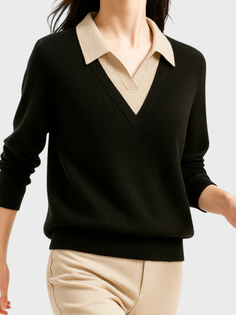 Pull en maille superposé Alicia