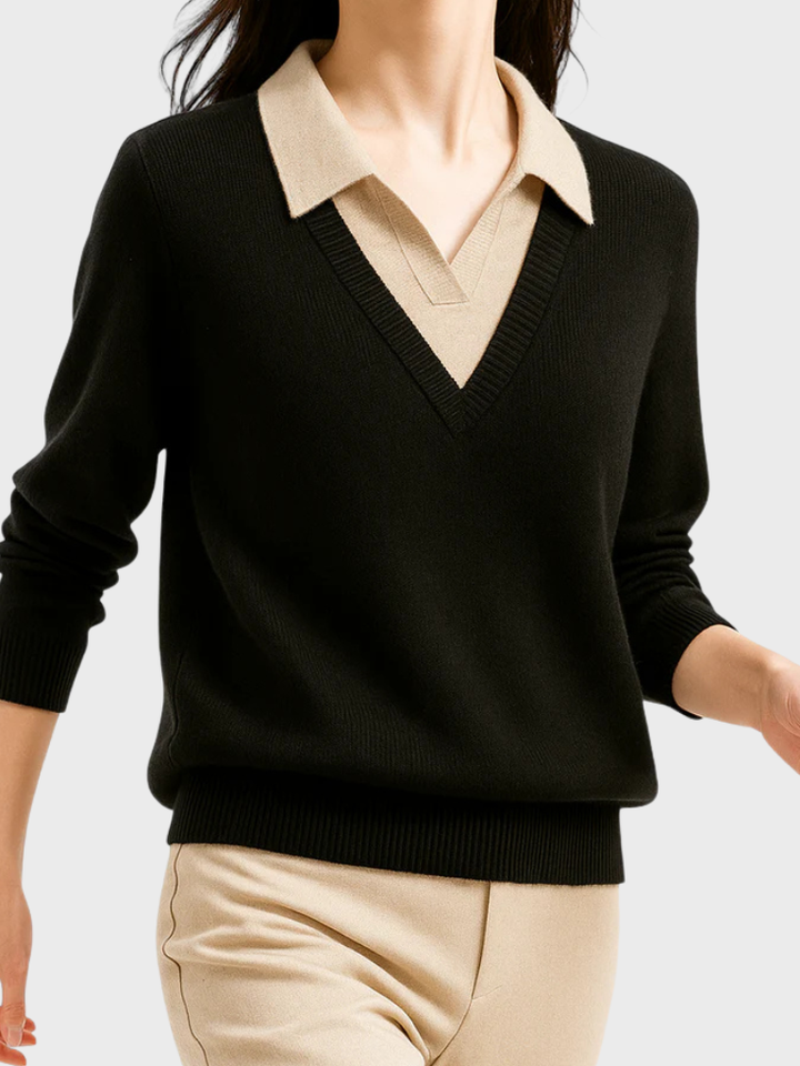 Pull en maille superposé Alicia