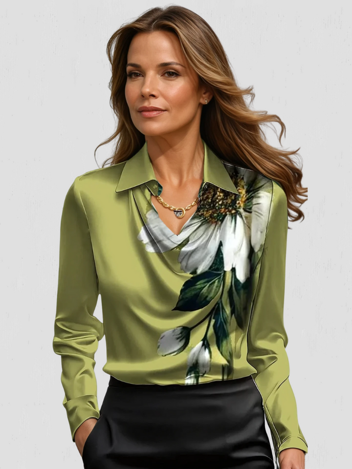 Blouse en satin drapé - Melody