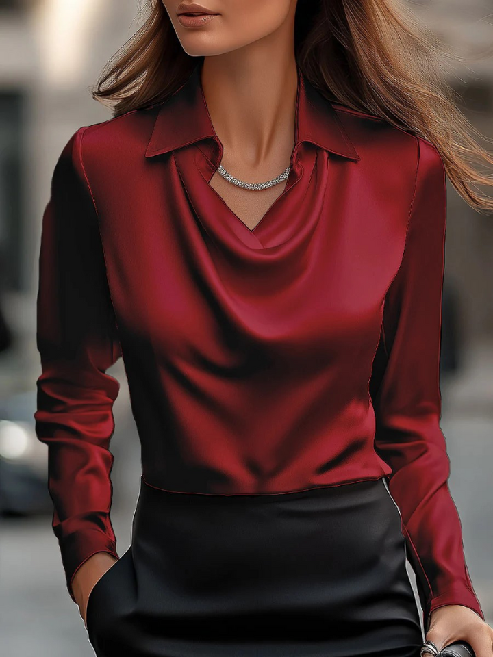 Blouse en satin drapé - Melody