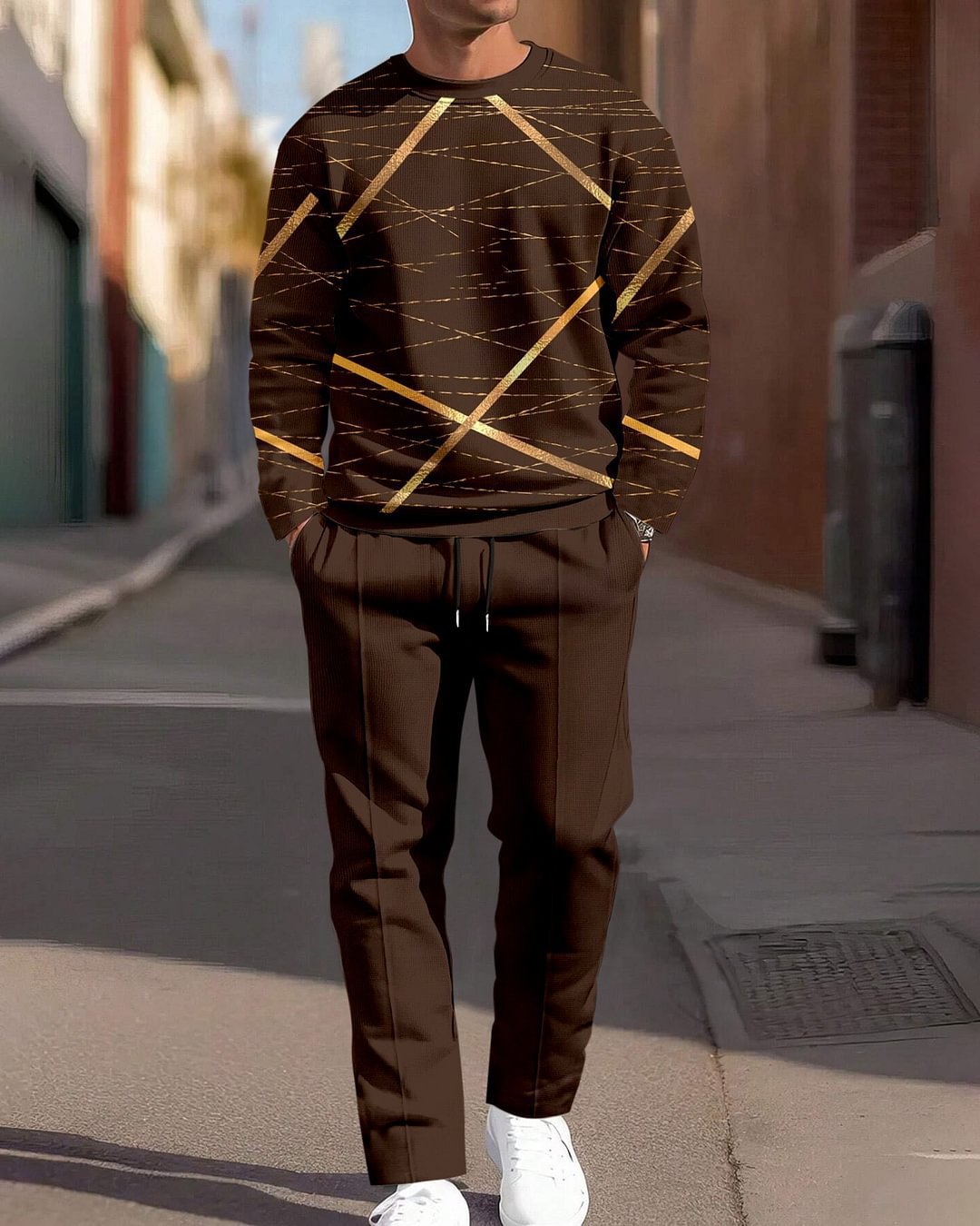 Adrien – Ensemble sport chic doré