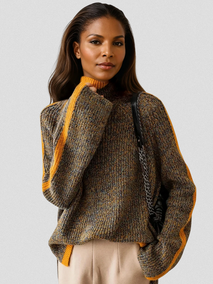 Pull à col roulé rayé Fern