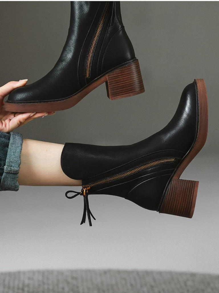 Bottines à talons blocs Barbara