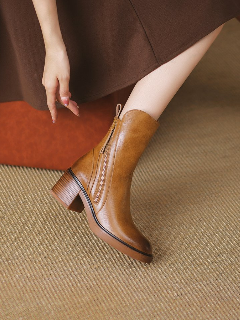 Bottines à talons blocs Barbara