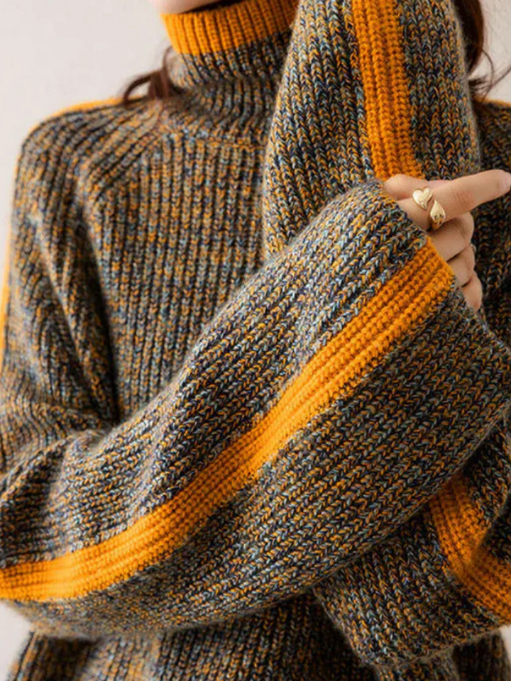 Pull à col roulé rayé Fern