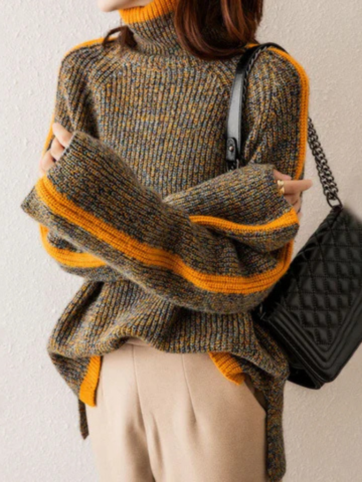 Pull à col roulé rayé Fern