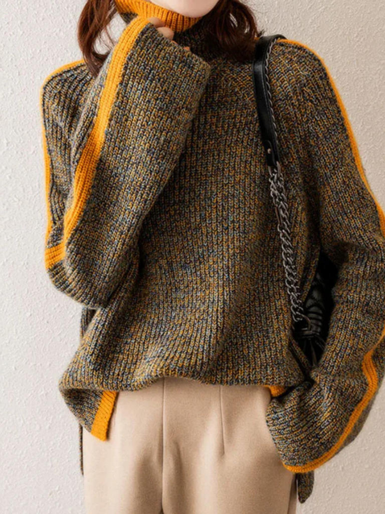 Pull à col roulé rayé Fern