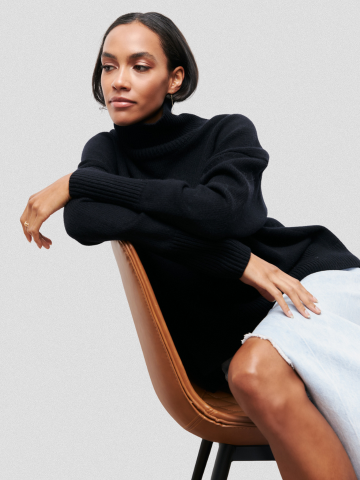 ELENA Haut Col Tricot