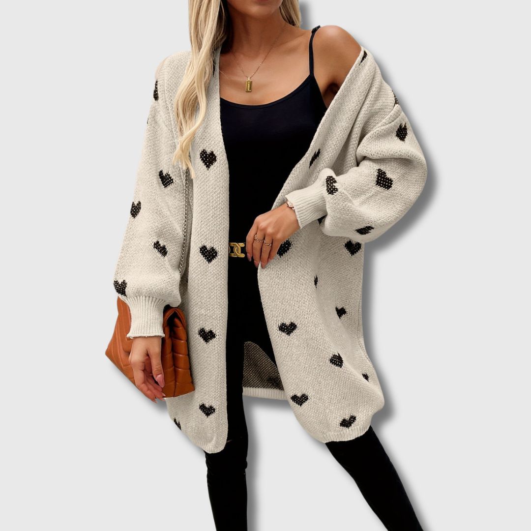 Claire | Cardigan Cœurs Élégant
