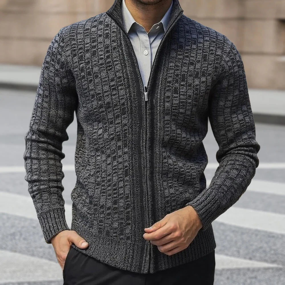 Jean - Cardigan Zippé avec Poches Élégant