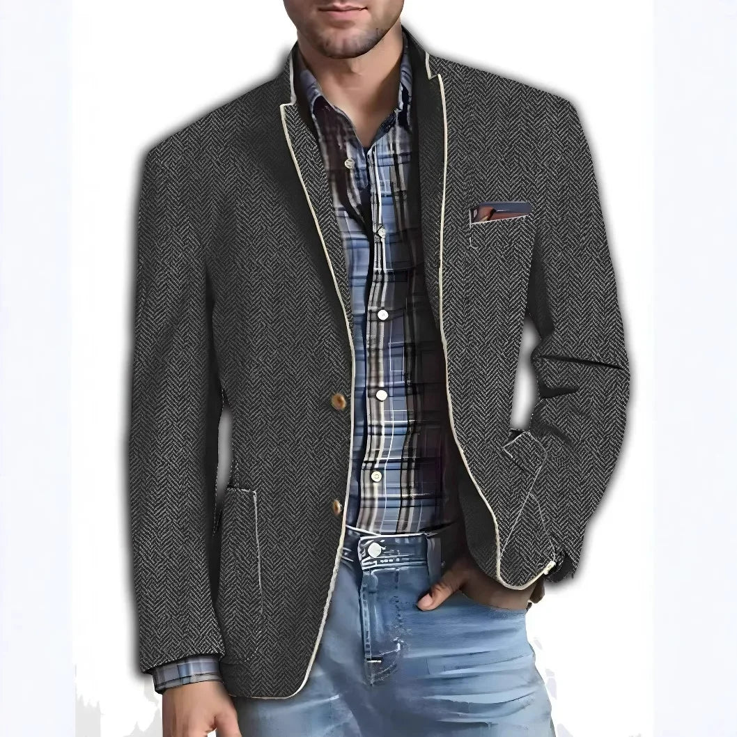 Léon – Veste de costume imprimée