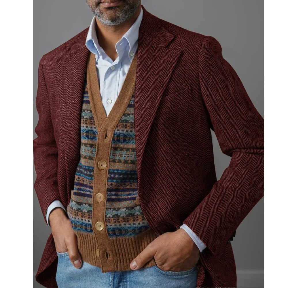 Marc – Veste d’automne en herringbone