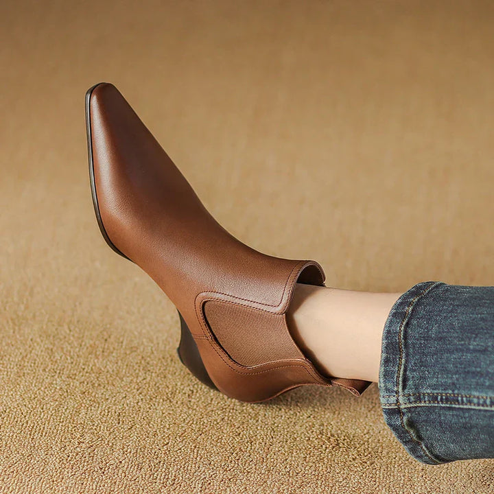 Bottes en cuir véritable Laira