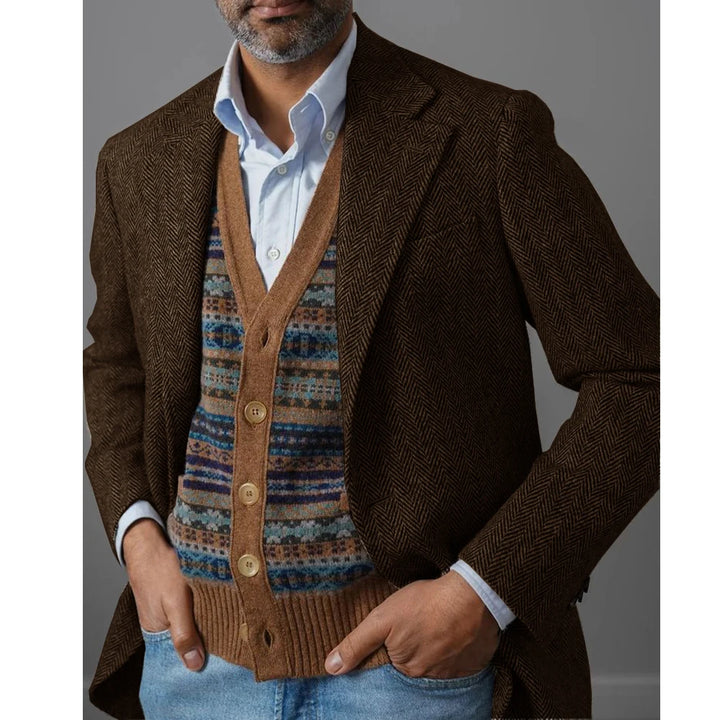 Marc – Veste d’automne en herringbone