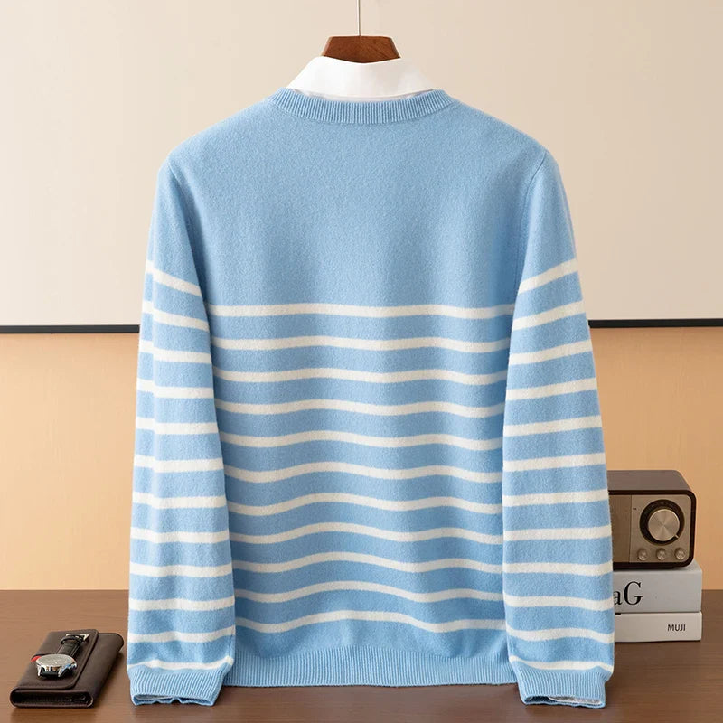 Pull en Laine Mérinos Maritime