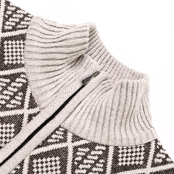 Louis - Cardigan en Velours Épais Zippé