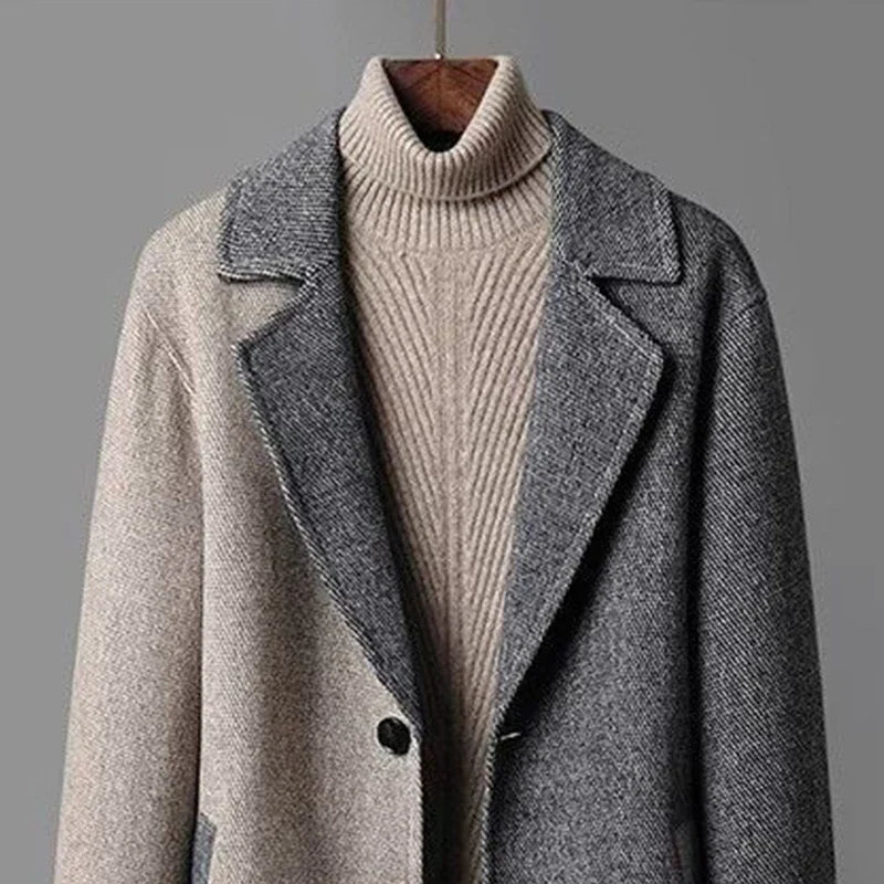 Manteau en Laine Bi-Color Barclay