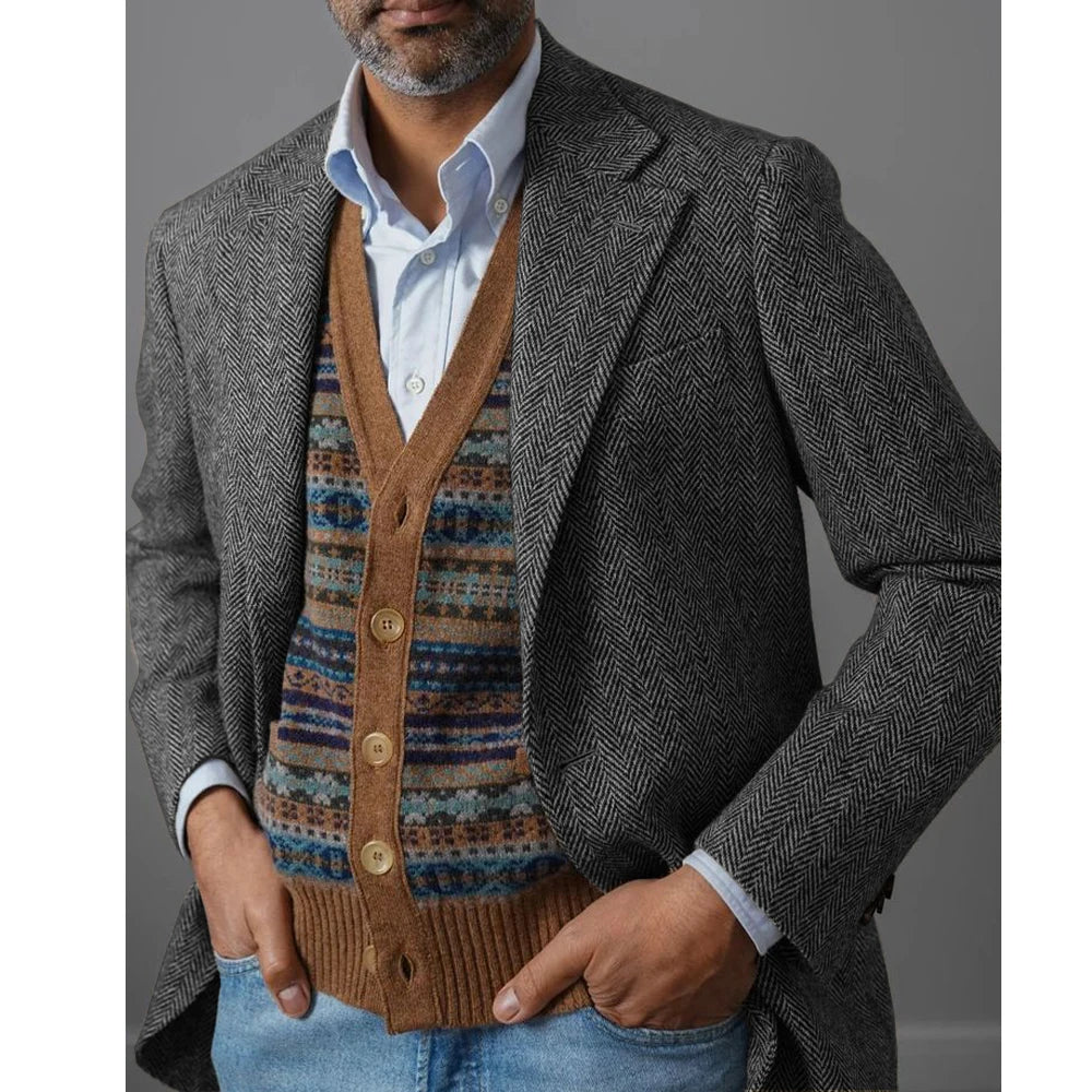 Marc – Veste d’automne en herringbone