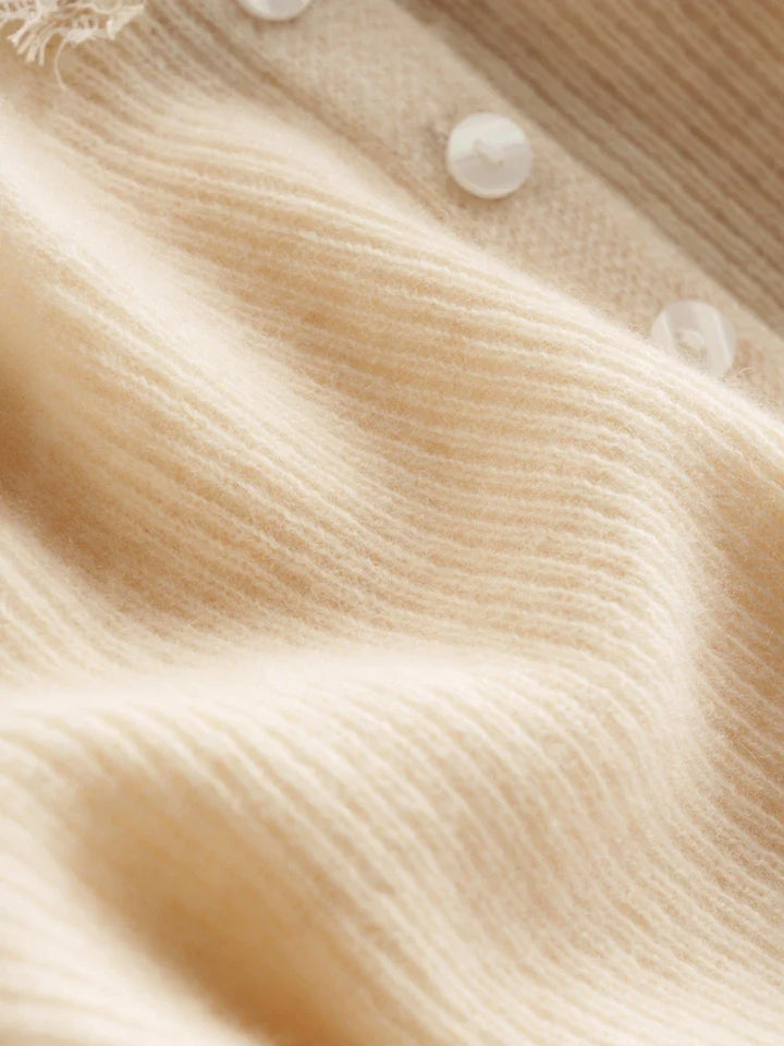 Gilet en Cachemire avec Dentelle Charlotte