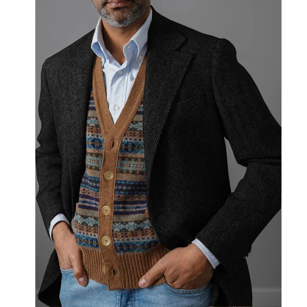 Marc – Veste d’automne en herringbone