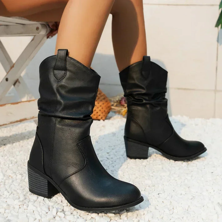 La Maison Élise® | Classiques Bottes Western Mi-Mollet