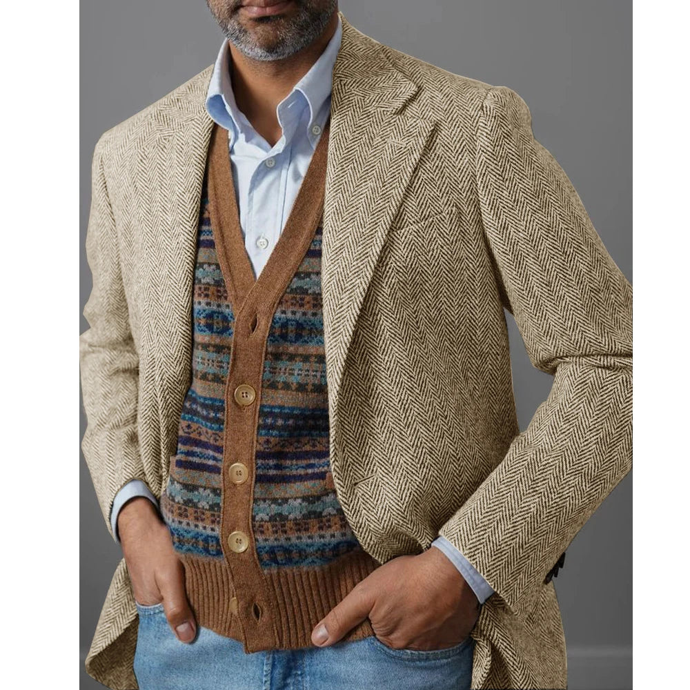 Marc – Veste d’automne en herringbone