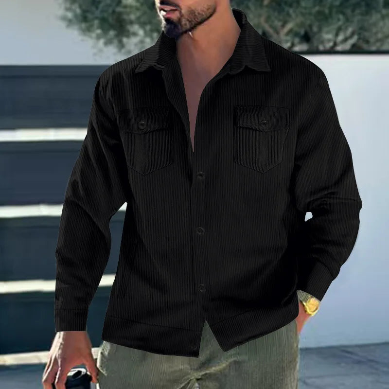 Arnaud – Chemise Décontractée en Velours Côtel