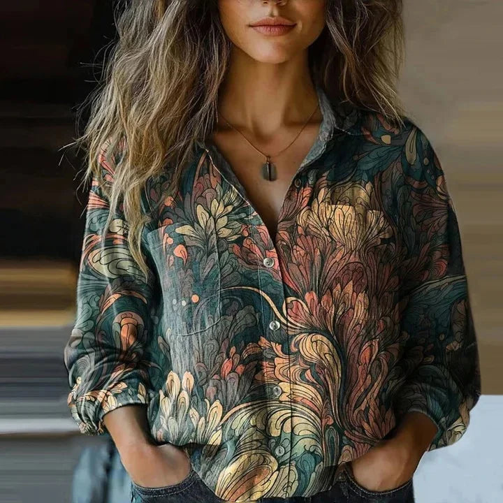 Nives | Blouse Vintage Imprimée