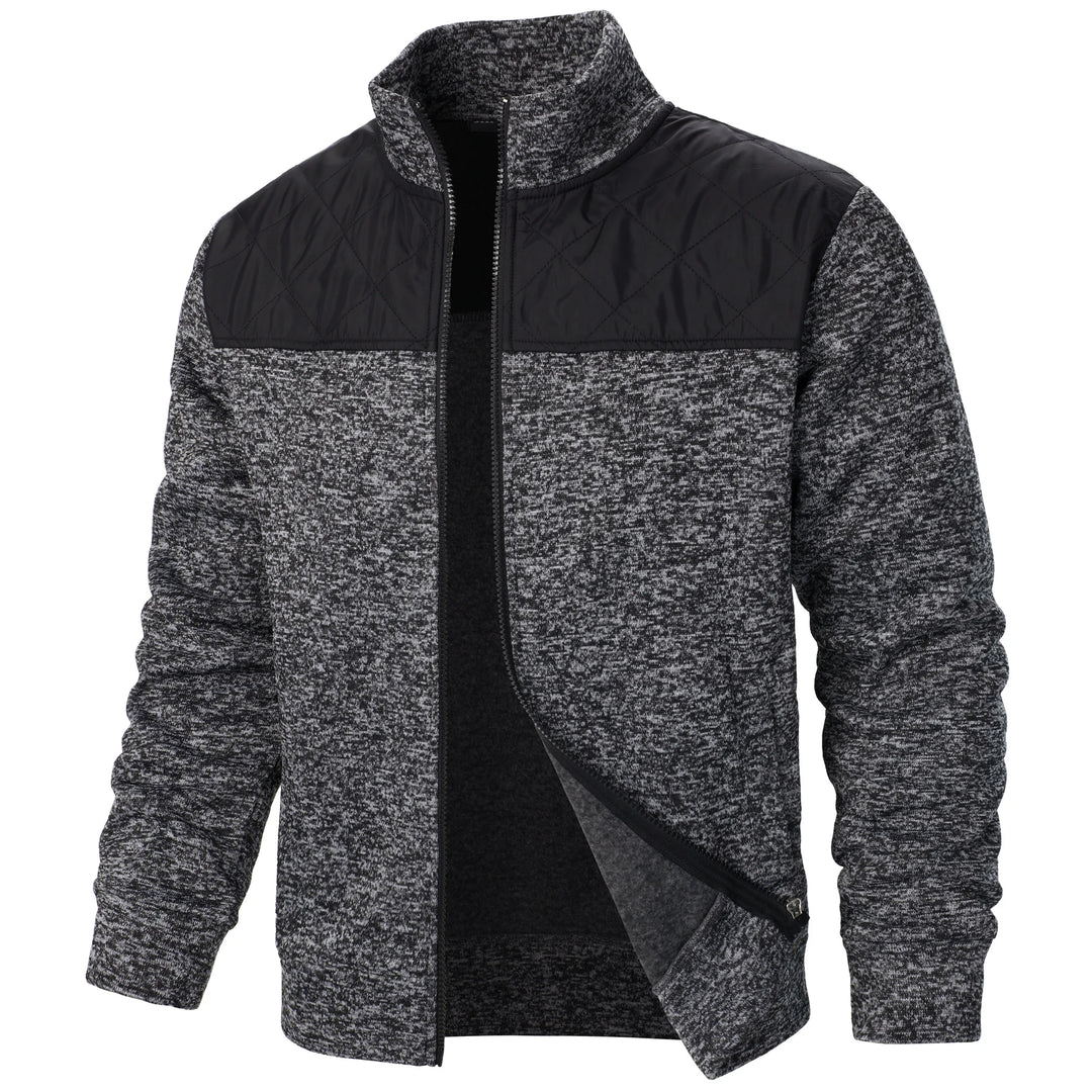 Henri – Manteau Tricoté à Rayures Élégant