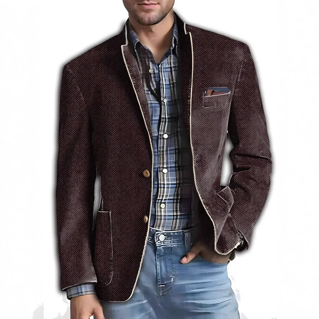 Léon – Veste de costume imprimée