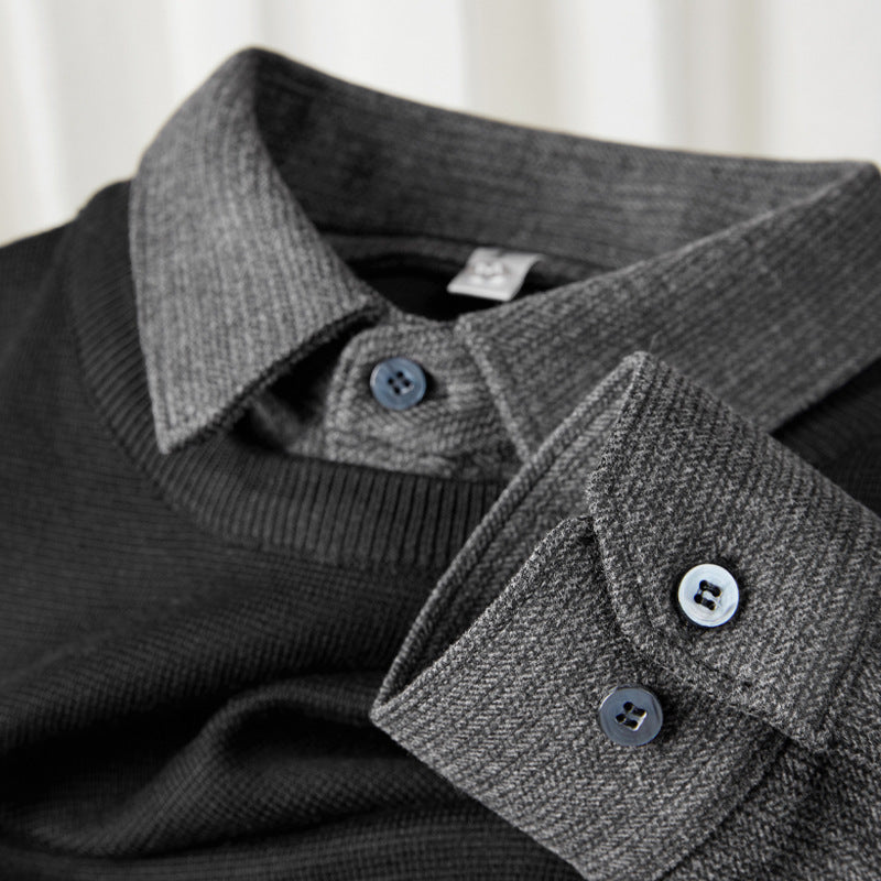 Chemise en Laine Bicolore Edgar