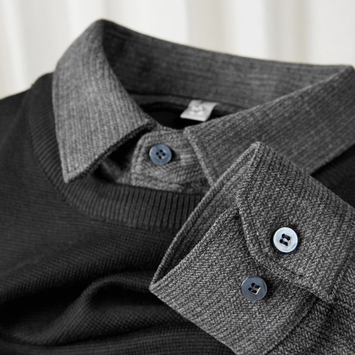 Chemise en Laine Bicolore Edgar