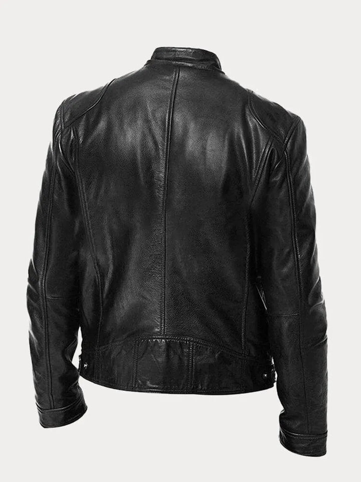 Gabriel | Blouson Motard en Similicuir Noir pour Homme