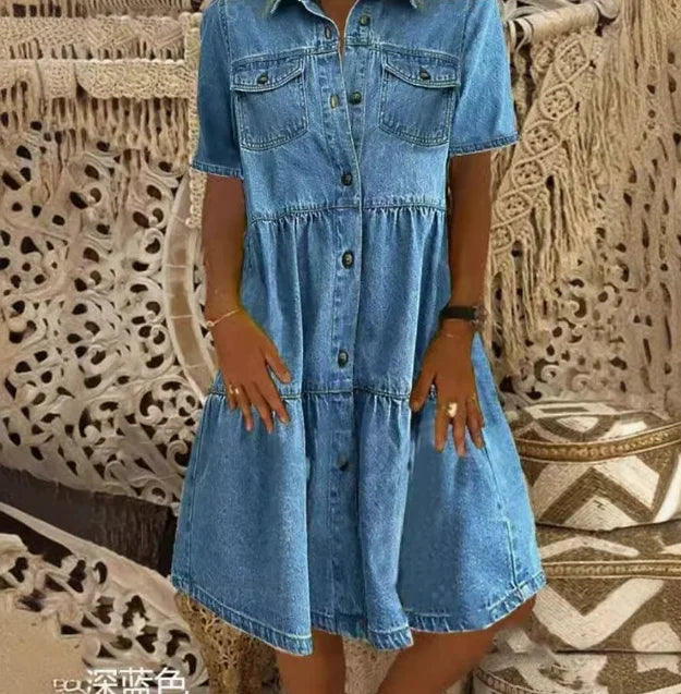 Pauline® | Robe en Jean Boho