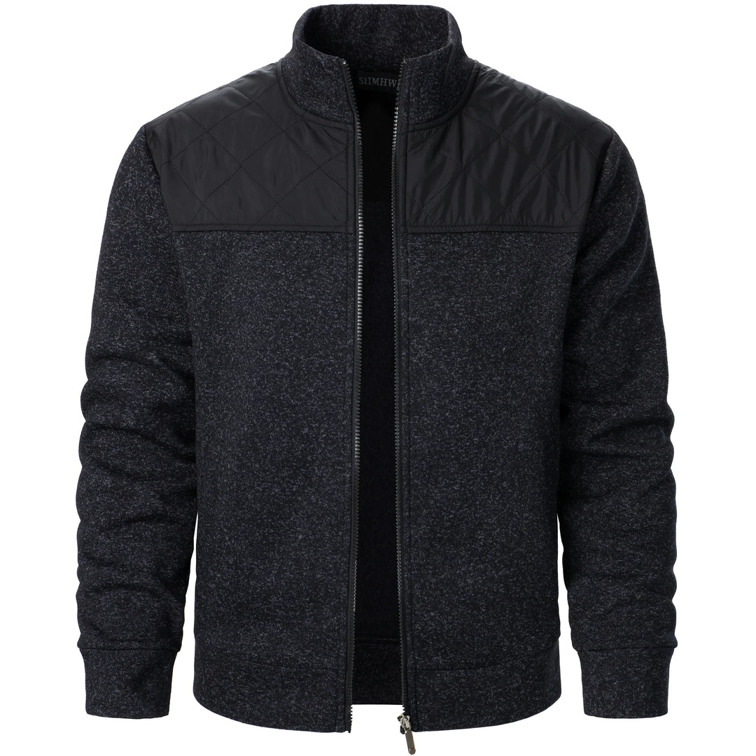 Henri – Manteau Tricoté à Rayures Élégant