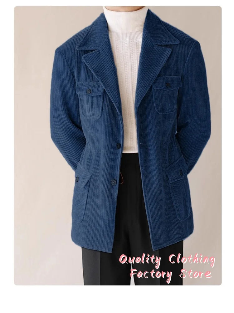 Antoine – Blazer Vintage en Velours Côtelé pour Homme