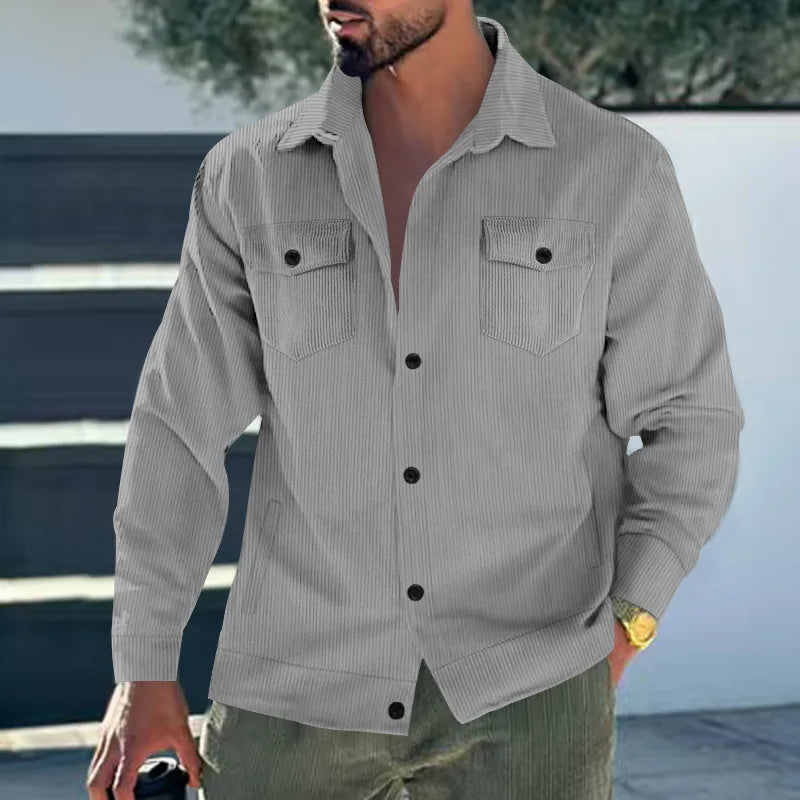 Arnaud – Chemise Décontractée en Velours Côtel