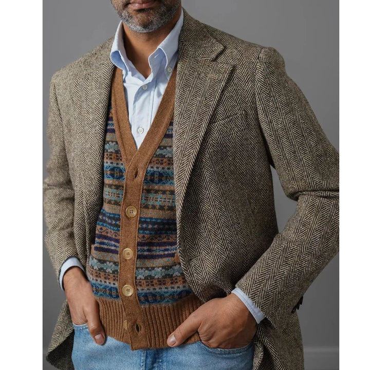 Marc – Veste d’automne en herringbone