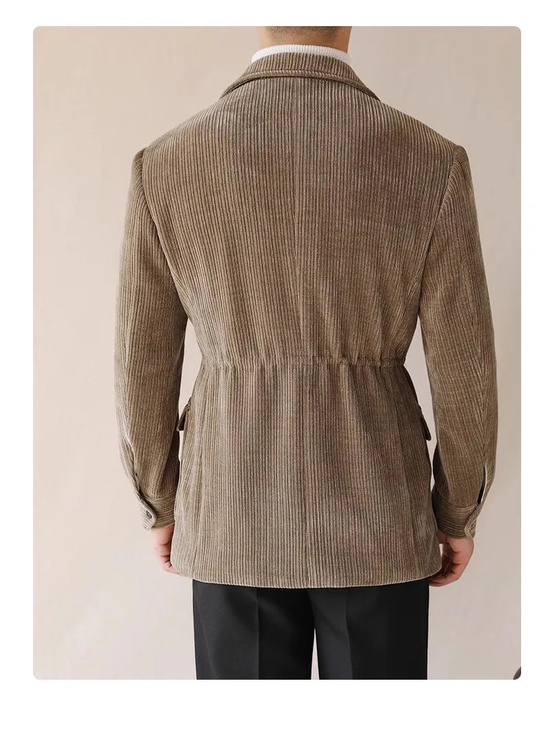 Antoine – Blazer Vintage en Velours Côtelé pour Homme